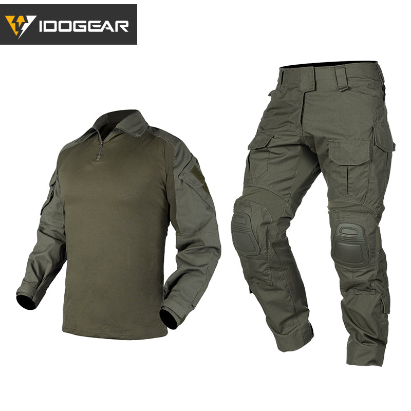 TOP SALE🔥| Tactical Uniform BDU G3 Combat Shirt & Pants with Knee Pads Update Ver Men's Camo Airsoft Military Uniforms  UT3004