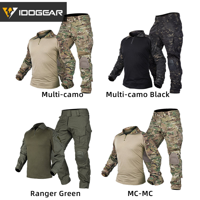 TOP SALE🔥| Tactical Uniform BDU G3 Combat Shirt & Pants with Knee Pads Update Ver Men's Camo Airsoft Military Uniforms  UT3004