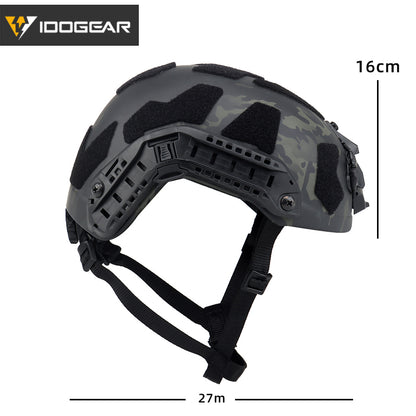 IDOGEAR Tactical FAST Helmet SF Style SUPER High Cut FAST Helmet 7.5mm Thickness Full Protective Version MH Tactical Fast Helmet Head Outdoor Wargame Training Protect Gear 6803