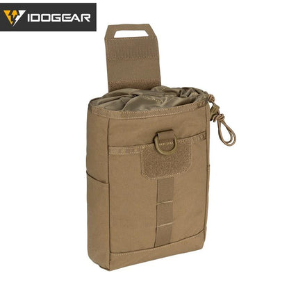 IDOGEAR Tactical Recycling Bag Foldable Military Dump Pouch Tactical MOLLE Drop Pouch 3577