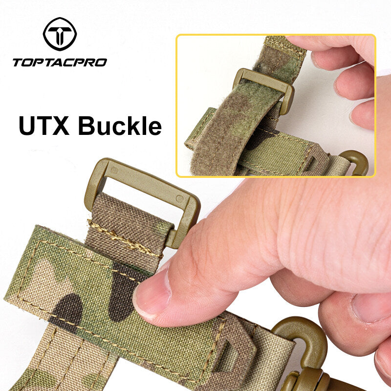 TOPTACPRO Tactical Quick Release Buckle Multi-function Glove Hooks UTX Buckle with Hook&Loop Bandage Straps 2PCS/Set 8902