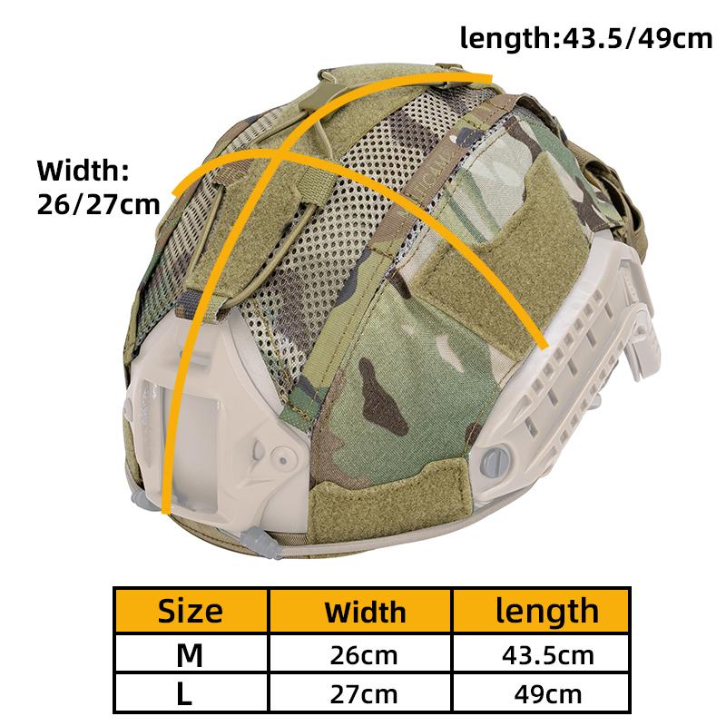 IDOGEAR Tactical Helmet Cover For Maritime Helmet with NVG Battery Pouch Hook&loop Style Camo Headwear 3812