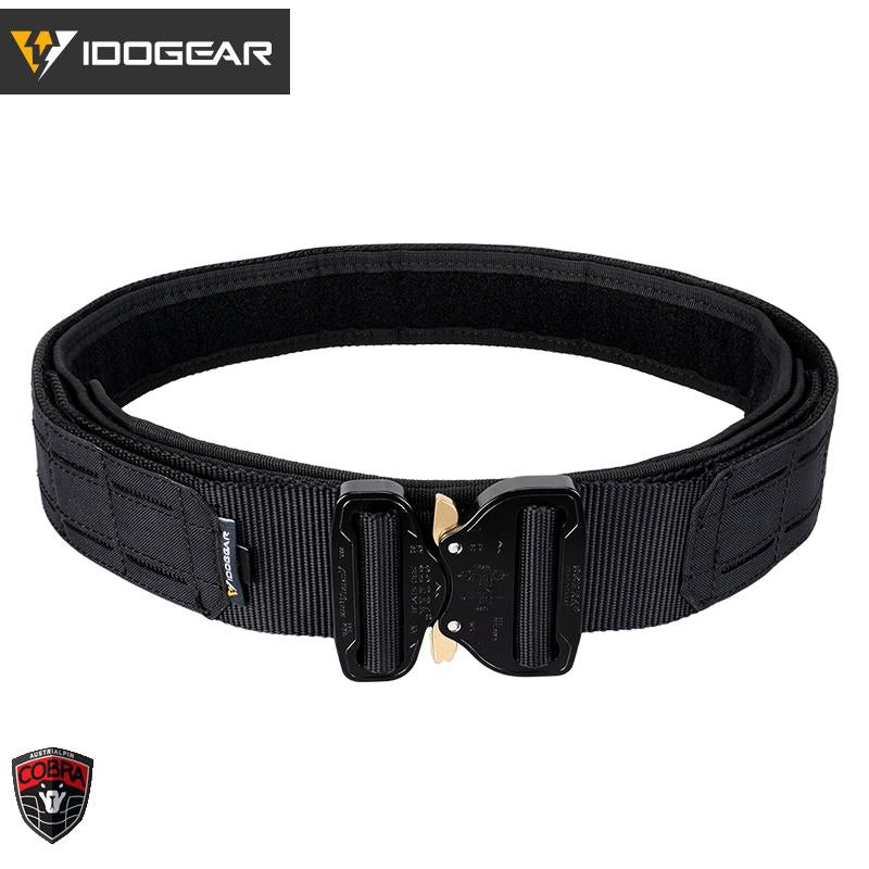 IDOGEAR 2" Tactical Belt Metal COBRA Buckle Military Laser Cut Combat Belt MOLLE Mens Belt Quick Release 3421