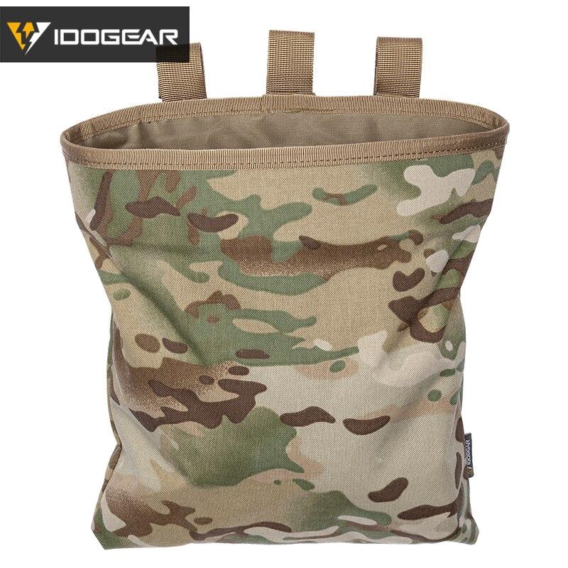 IDOGEAR Tactical Dump Pouch Molle Foldale Magazine Recycling Bag Camo Military Drop Pouch Multi-function Storage Bag 3550