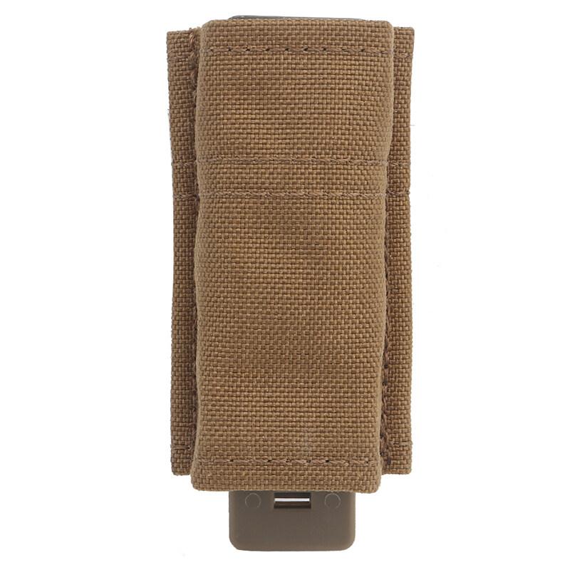 IDOGEAR Tactical Single Mag Pouch 9MM MOLLE Mag Holder with Hard Insert Carrier Drain Hole Quick Draw Army Military Outdoor MG-F-02