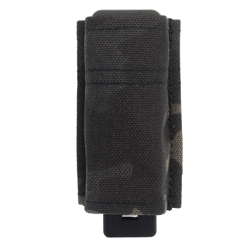 IDOGEAR Tactical Single Mag Pouch 9MM MOLLE Mag Holder with Hard Insert Carrier Drain Hole Quick Draw Army Military Outdoor MG-F-02