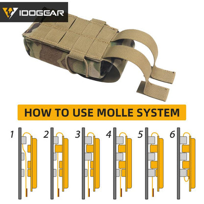 IDOGEAR Tactical Double Mag Pouch For 556 Mag Multi-function MOLLE Pouch Military Mag Pouch For 5.56/5.45 Mag 3594