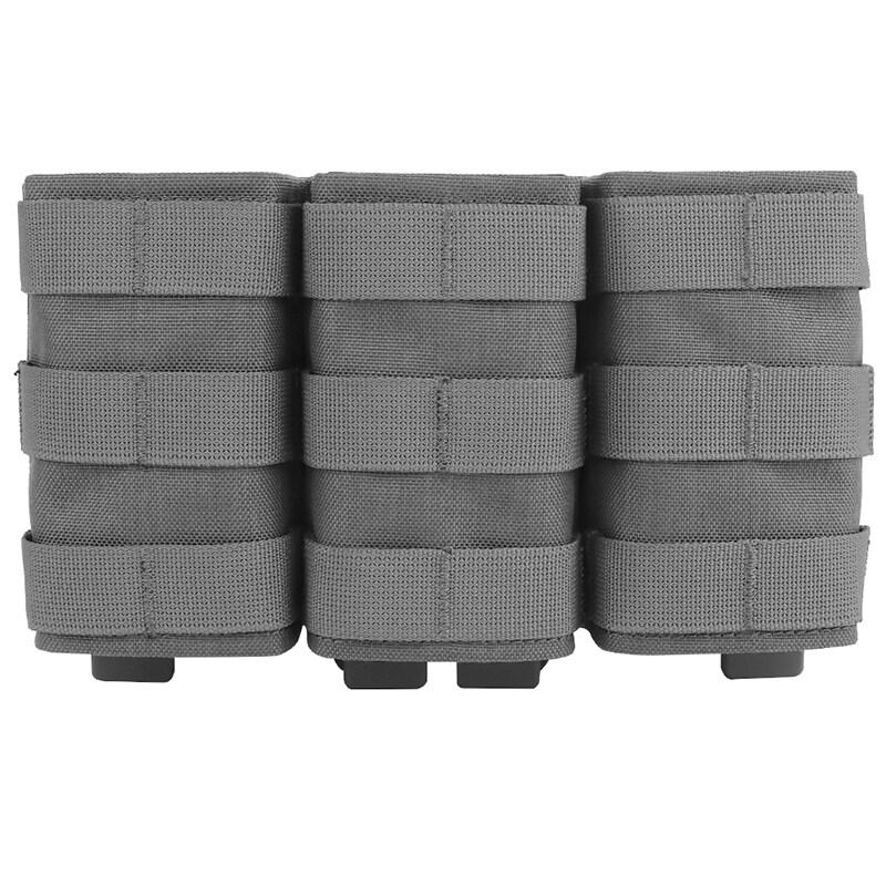 IDOGEAR Tactical Triple Magazine Pouch for 5.56mm with Insert Hard Carrier with MOLLE Clip Quick Draw Military Molle Mag Pouch 1000D High Quality Nylon MG-F-14