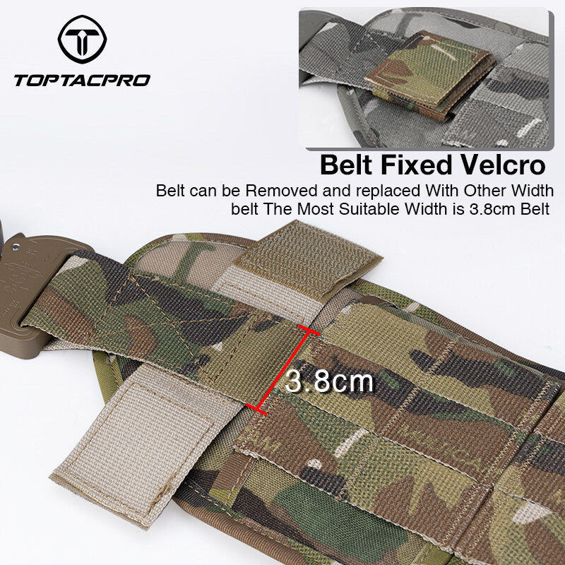 TOPTACPRO Tactical Combat Belt Quick Release Original Austrai Alpin Cobra Buckle MOLLE Load Bearing Utility Belt Tactical Duty Cummerbund 8401