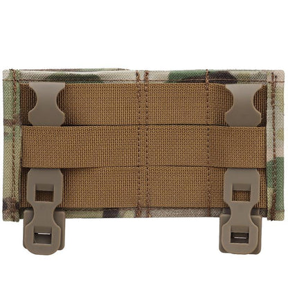 IDOGEAR Tactical Triple Magazine Pouch with MOLLE Clip Double 9MM and Single 556 Mag Holder with Hard Insert Carrier Quick Draw MG-F-06