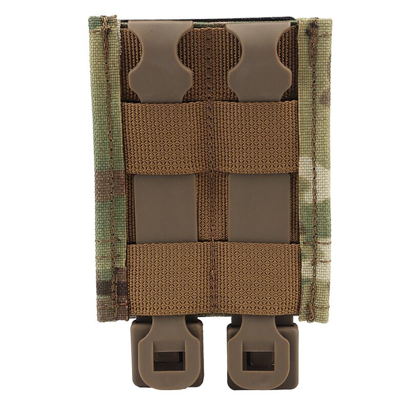 IDOGEAR Tactical Single Magazine Pouch for 7.62 MOLLE Mag Pouch Top Open with Retention Insert and Clip Strap Military Hiking Camping Mag Carrier MG-F-16