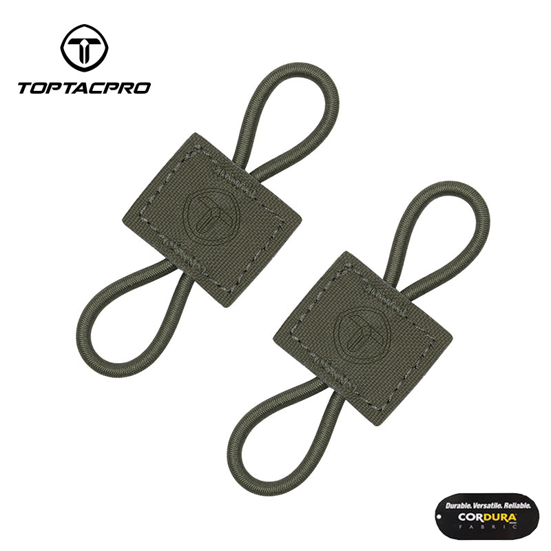 TOPTACPRO Tactical MOLLE Elastic Holder 2PCS Army Binding Retainer EDC Elastic Holder for Antenna Stick Pipe Tactical Vest Tactical Pouch Military Hiking Elastic Holder