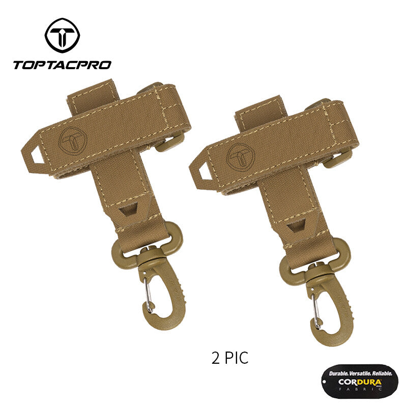 TOPTACPRO Tactical Quick Release Buckle Multi-function Glove Hooks UTX Buckle with Hook&Loop Bandage Straps 2PCS/Set 8902