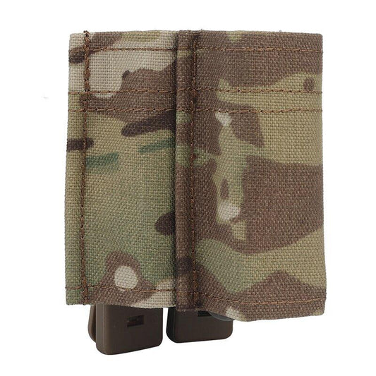 IDOGEAR Tactical Double Magazine Pouch For 5.56 & 9mm Mag with Hard Insert Carrier Quick Draw MG-F-07