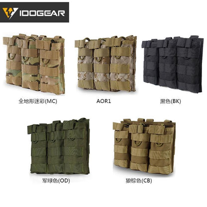 IDOGEAR Tactical Triple Magazine Pouch Molle Military MAG Pouch Carrier Modular Camouflage 3533