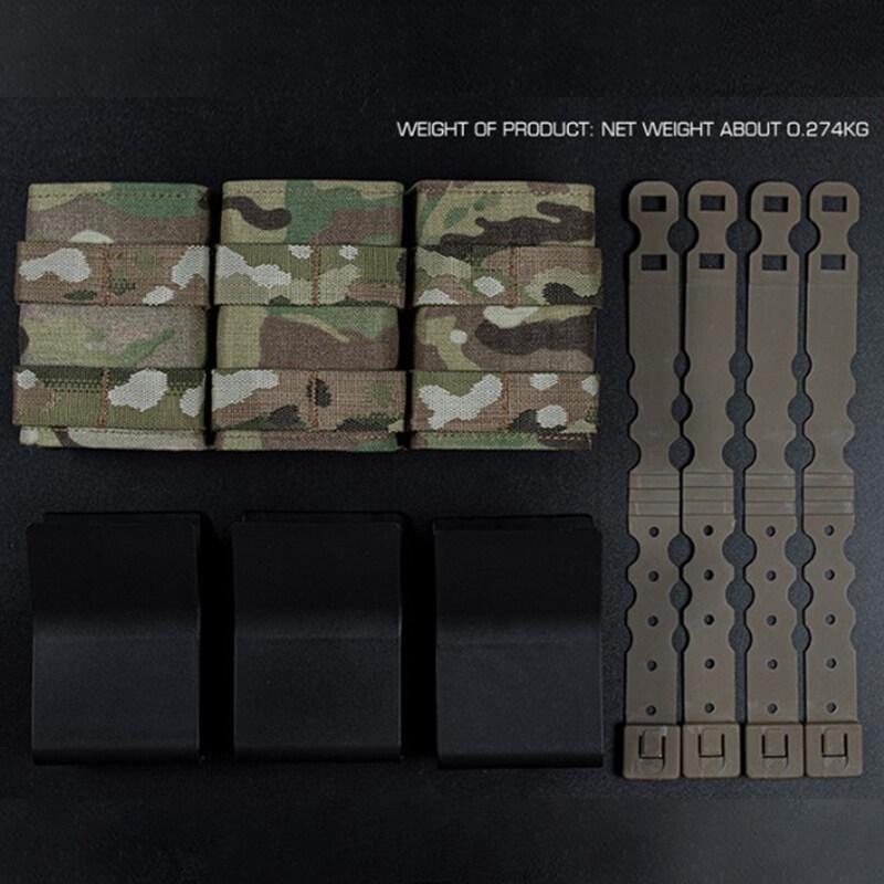 IDOGEAR Tactical Triple Magazine Pouch For 5.56mm Mag with Hard Insert Carrier Quick Draw Military Molle Mag Pouch MG-F-12