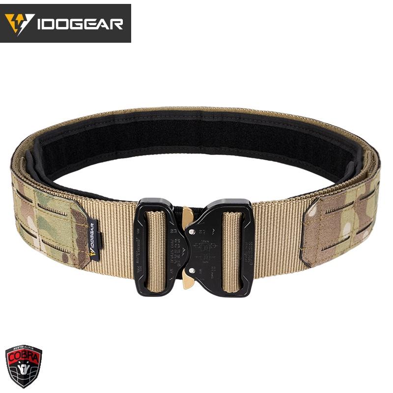 IDOGEAR 2" Tactical Belt Metal COBRA Buckle Military Laser Cut Combat Belt MOLLE Mens Belt Quick Release 3421