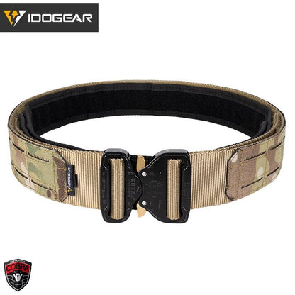 IDOGEAR 2" Tactical Belt Metal COBRA Buckle Military Laser Cut Combat Belt MOLLE Mens Belt Quick Release 3421