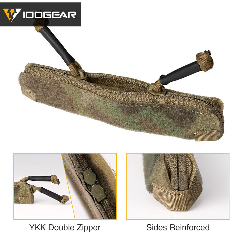 IDOGEAR Tactical Double Zipper 2pcs Insert Pouch Storage Pocket Zipper Cover for JPC2.0 CPC AVS Vest Military Hiking Camping Vest Zipper Cover 3943