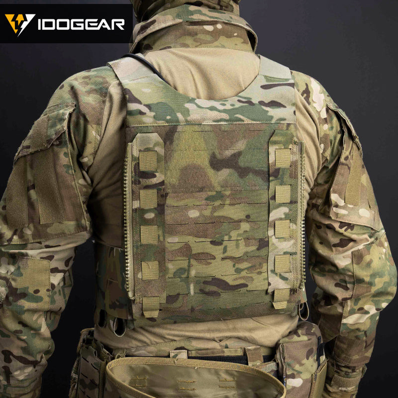 IDOGEAR Tactical Zipper Connection 500D Nylon YKK Zipper Board MOLLE Back Board Adapter Camo Lightweight Universal FCSK3.0 3950