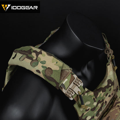 IDOGEAR Tactical FERRO Vest Shoulder Pads Set 500D Nylon Laser Cut Velcro Sandwich Mesh Cushion Outdoor Wargame Military Survival Kit 3949