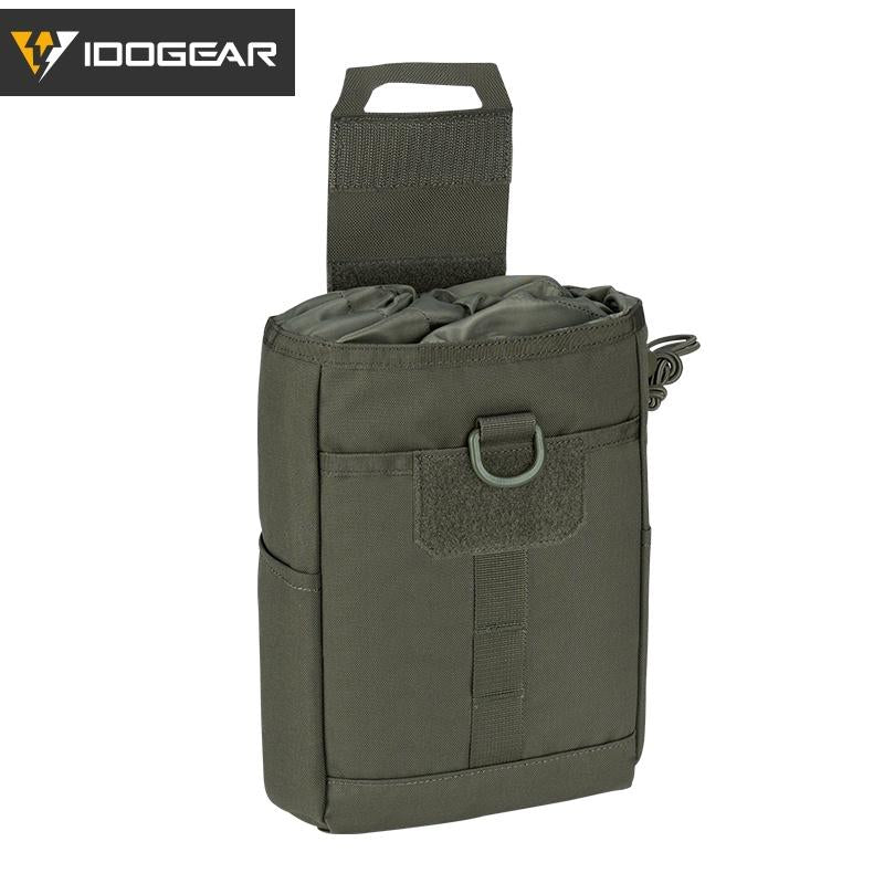 IDOGEAR Tactical Recycling Bag Foldable Military Dump Pouch Tactical MOLLE Drop Pouch 3577