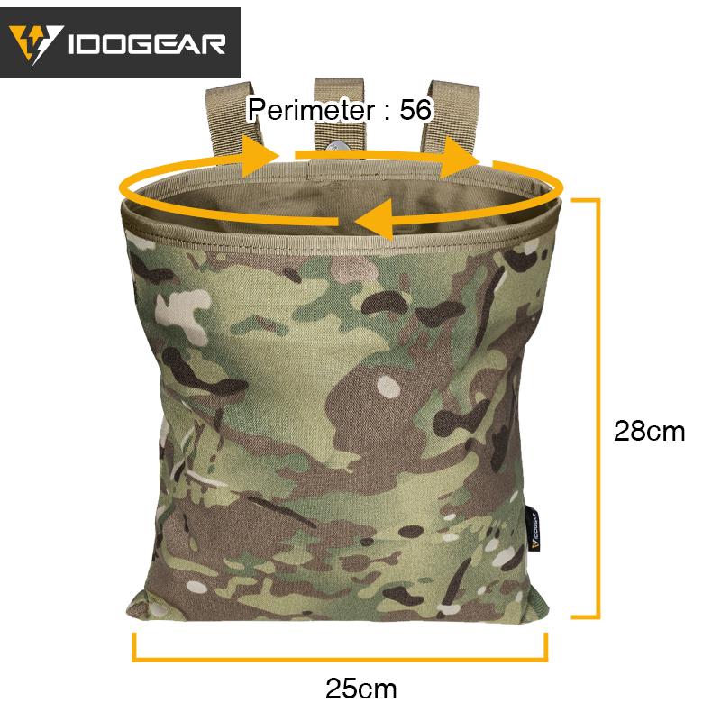 IDOGEAR MOLLE Magazine Dump Pouch Tactical Mag Drop Pouch Recycling Bag Storage Blet Bag 3550