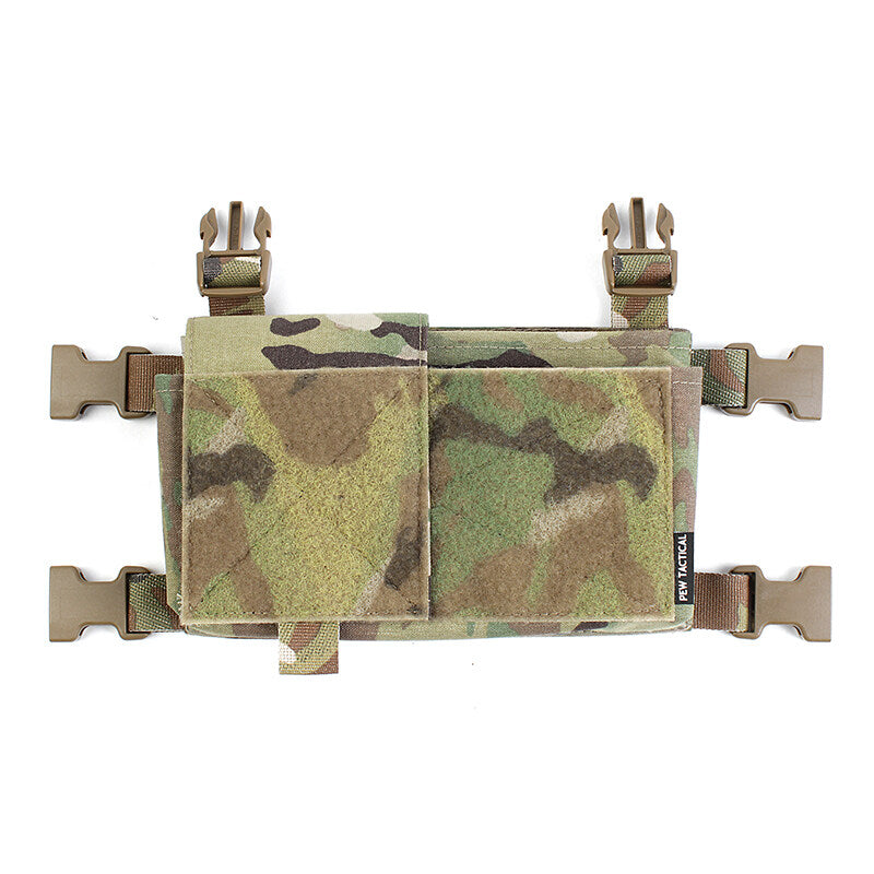 IDOGEAR PEW Tactical MK3 MK4 Front Panel Pouch Chest Rig Quick Release Modular Magazine Pouch with Inner Triple 556 Magazine Pouch VT06