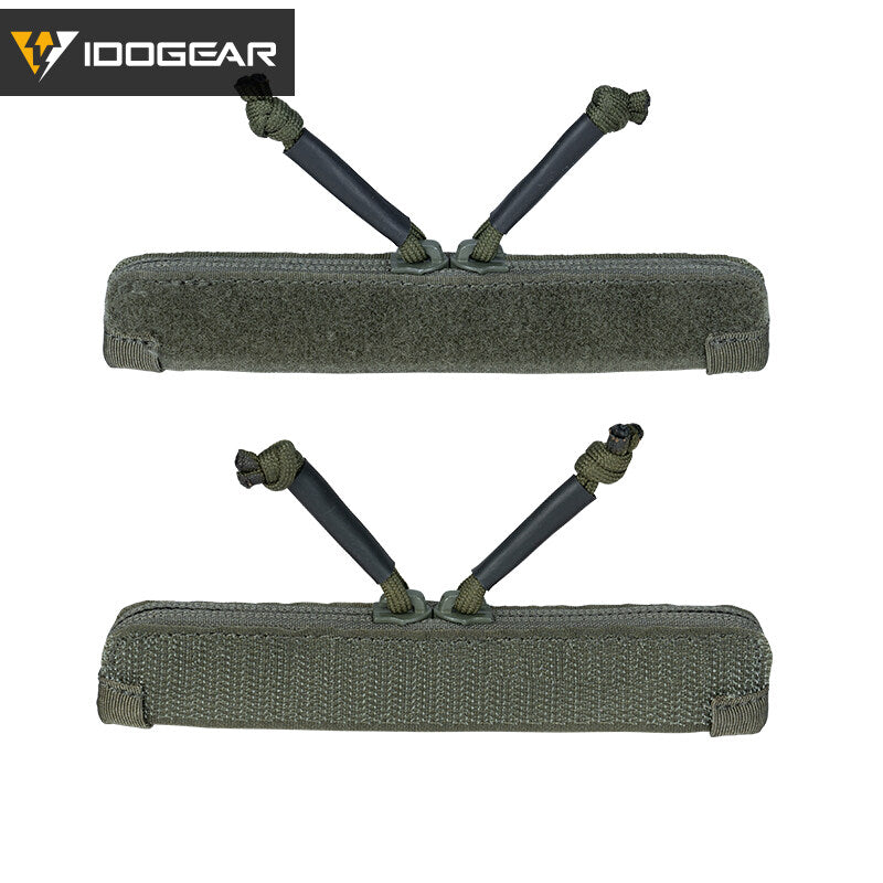 IDOGEAR Tactical Double Zipper 2pcs Insert Pouch Storage Pocket Zipper Cover for JPC2.0 CPC AVS Vest Military Hiking Camping Vest Zipper Cover 3943