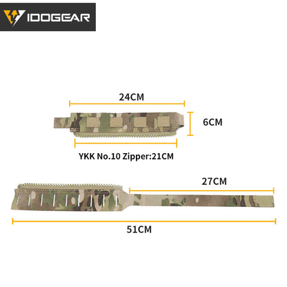 IDOGEAR Tactical Zipper Connection 500D Nylon YKK Zipper Board MOLLE Back Board Adapter Camo Lightweight Universal FCSK3.0 3950