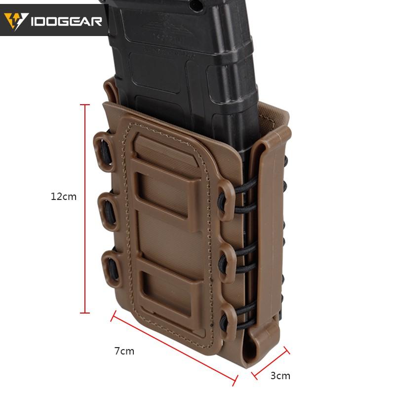 IDOGEAR Tactical Mag Pouch For 9mm Mag Soft Shell Mag Pouch With MOLLE Clip 3515