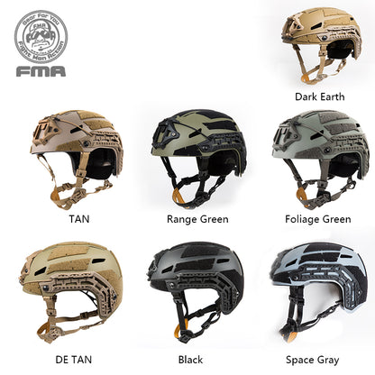 FMA Tactical Caiman Ballistic Helmet w/ NVG Shroud Rail Space Headwear Paintball Tactical Helmet Paintball Military Hiking Army Tactical Gear 1307