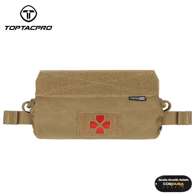 TOPTACPRO Tactical Medical Pouch Roll 1 Trauma Pouch Hook & Loop Medical Pouch IFAK First Aid Kit Pouch Tourniquet Holder 8507