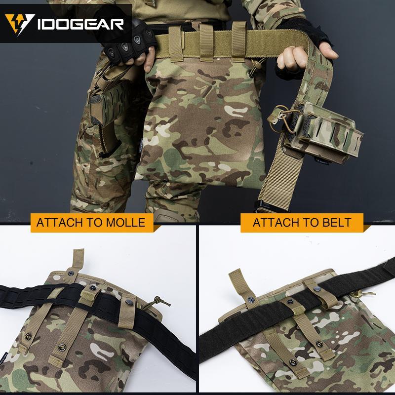 IDOGEAR MOLLE Magazine Dump Pouch Tactical Mag Drop Pouch Recycling Bag Storage Blet Bag 3550