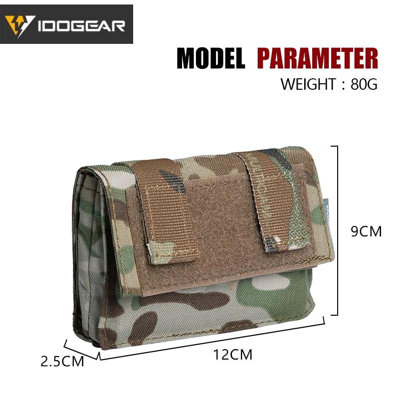 IDOGEAR Tactical FAST Helmet Cover Pouch Removable Rear Pouch NVG Utility Bag Counterweight Battery-Pouch 3549 MOLLE