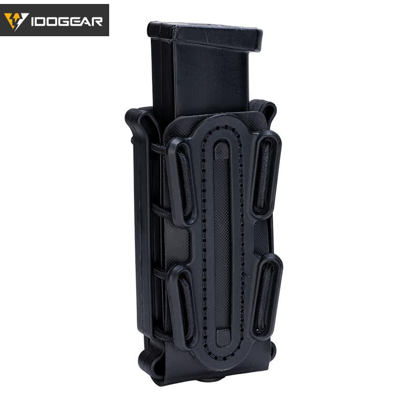 IDOGEAR Tactical Mag Pouch For 9mm Mag Soft Shell Mag Pouch With MOLLE Clip 3515