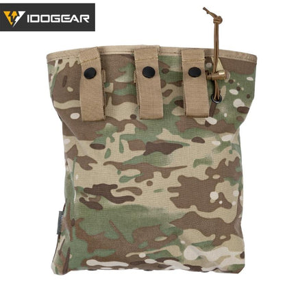 IDOGEAR Tactical Dump Pouch Molle Foldale Magazine Recycling Bag Camo Military Drop Pouch Multi-function Storage Bag 3550