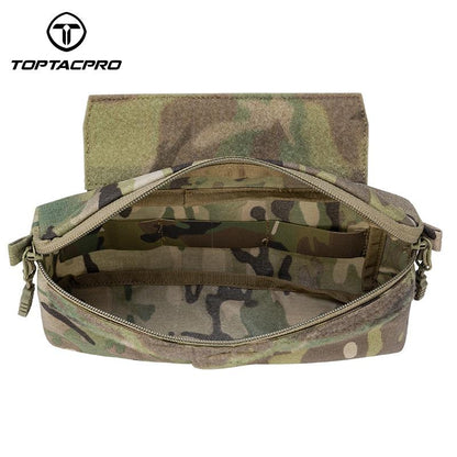 TOPTACPRO Tactical Mini Drop Pouch For AVS JPC CPC Tactical Vest EDC Military Waist Pouch Combat Recycling Pouch Tactical Multi-Function Pouch 8506