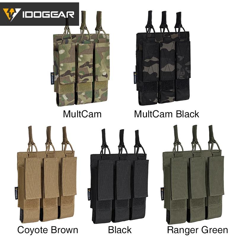 IDOGEAR Tactical SMG Triple Magazine Pouch MOLLE Kriss Mag Carrier For SMG MP7 MP5 Mag Pouch Holder 3576