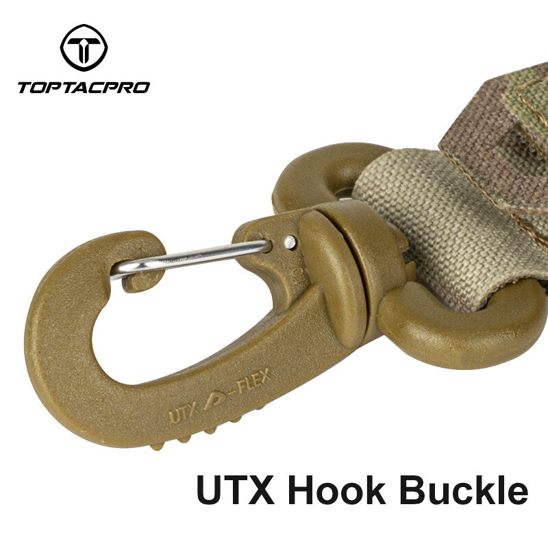 TOPTACPRO Tactical Quick Release Buckle Multi-function Glove Hooks UTX Buckle with Hook&Loop Bandage Straps 2PCS/Set 8902