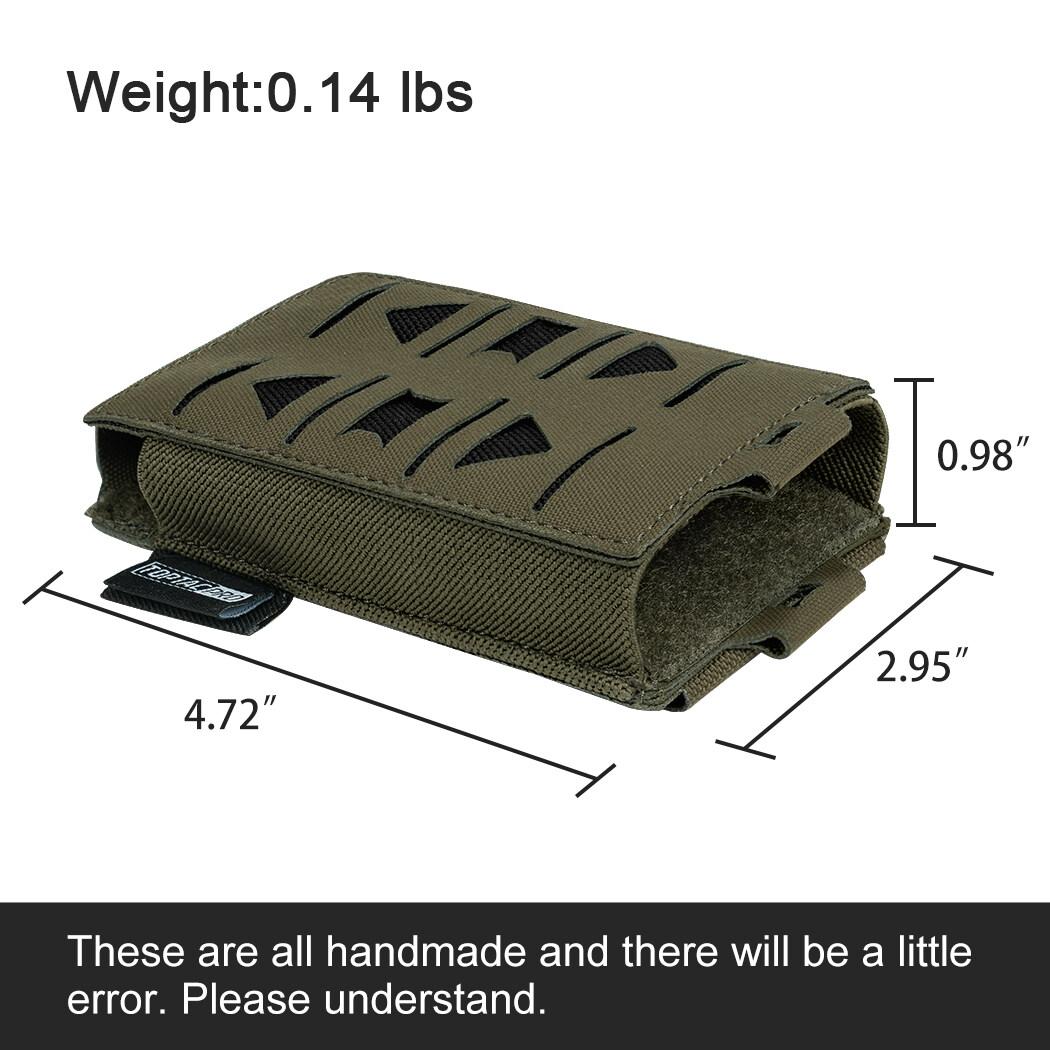 TOPTACPRO Tactical Single Magazine Pouch for 556mm Mag Military MOLLE Mag Carrier Laser Cut Nylon Tactical Belt-Pouch Outdoor Wargame Camouflage Mag Pouch 8514