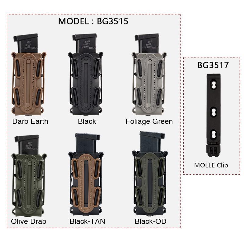 IDOGEAR Tactical Magazine Pouch Soft Shell With Molle Clip 3515