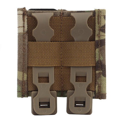 IDOGEAR Tactical Double Mag Pouch for 9MM MOLLE Mag Holder With Hard Insert Carrier Military Multicam Quick Draw Pouches MG-F-04