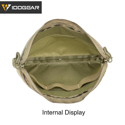 IDOGEAR Tactical DOPE FERRO Front Panel Pouch Insertion Pouch 500D Nylon YKK Velcro Hook&Loop Split Bag Tactical Vest Front Chest Bag Outdoor Hiking Camping Military 3597