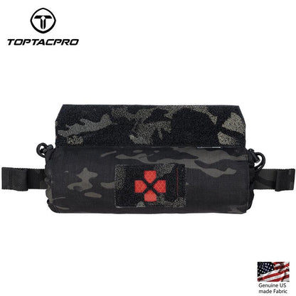 TOPTACPRO Tactical Medical Pouch Roll 1 Trauma Pouch Hook & Loop Medical Pouch IFAK First Aid Kit Pouch Tourniquet Holder 8507