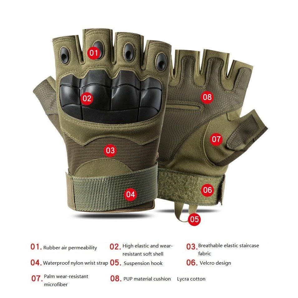 IDOGEAR Tactical Half Finger Sports Gloves For Military Army Cycing Climbing Breathable Antiskid Touch-screen 3692