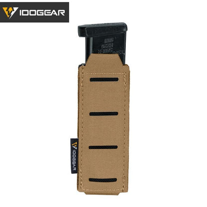 IDOGEAR Tactical Single Mag Pouch for 9mm Mag Single Magazine Carrier Military MOLLE Mag Pouch 3568