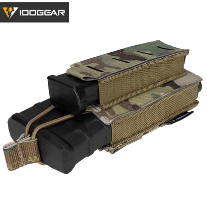 IDOGEAR Tactical Double Magazine Pouch For 9mm & 556 MOLLE 3569