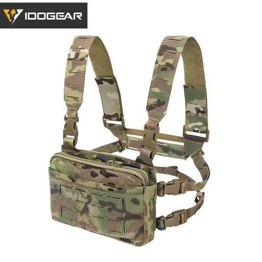 IDOGEAR KGR Tactical Chest Rig Modular Lightweight Chest Rig With DOPE 5.56 Triple Mag Pouch Kangaroo Chest Rig Front Panel 3319