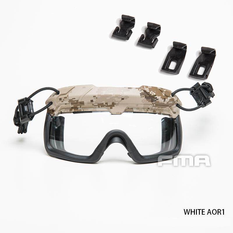 FMA Tactical Safety Goggles For Tactical Helmet Protective Glasses Anti Fog Dust Paintball gear white lens Tactical Hiking Camping Wargame Camouflage Military Gear